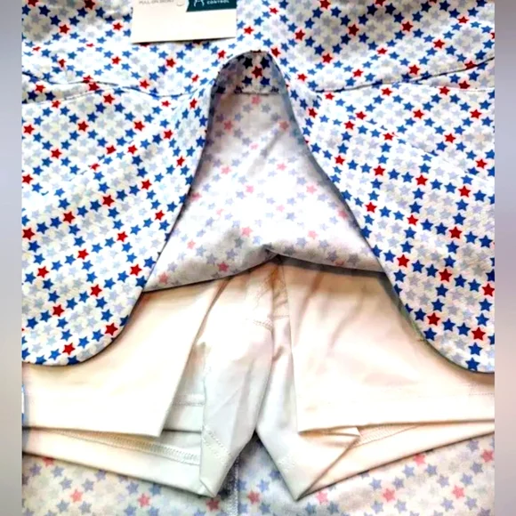 NWT🔥Tummy Control Lady Hagen Skort Red & Blue Stars 🤩 XS or Med - Picture 4 of 14